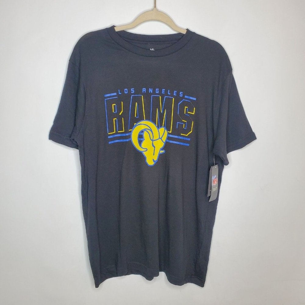 Junk Food Clothing Black Los Angeles Rams Short Sleeve Tee